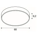SLV LED Wand-/Deckenleuchte MEDO® 60, IP50, Up/Down, Ø 60cm, 20W 2700/3000/4000K 2100-2350lm 110°, CRI 90, dimmbar, weiß