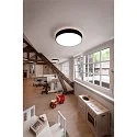 SLV LED Decken-Aufbauleuchte MEDO® 90, IP50, Up/Down, Ø 90cm, 79W 2700/3000/4000K 8300-9350lm 110°, CRI 90,  dimmbar, schwarz