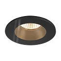SLV Deckeneinbauring NEW TRIA® 68, rund, IP65, inkl. Glas, schwarz