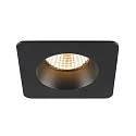 SLV Deckeneinbauring NEW TRIA® 68, quadratisch, IP65, schwarz