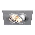 SLV Deckeneinbauring NEW TRIA® 75, quadratisch, IP20, aluminium