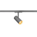 SLV LED 1-Phasen Strahler NOBLO® SPOT DTW, IP20, 8.4W 2000-3000K 450lm 36°, CRi >90, Dim-to-Warm, grau