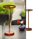 SLV battery table lamp VINOLINA ONE with touch dimmer, ring shape, with charging station IP54, rust dimmable