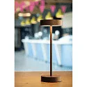 SLV LED Akku-Tischleuchte VINOLINA 2-CCT, IP54, Ø 12cm, zylindrisch, 2.2W 2700/3000K 130lm, Touch-Dimmer + Ladestation, schwarz
