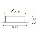 Deckeneinbauleuchte NEW TRIA® 75, rund, GU10, max. 10W, IP20, weiß
