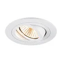 LED Deckeneinbauleuchte NEW TRIA® 75, rund, 8,3W, CRI 90, IP20, dimmbar, 38°, 3000K, weiß