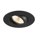ceiling recessed luminaire NEW TRIA® 75 round IP20, black dimmable