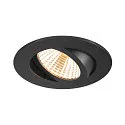 ceiling recessed luminaire NEW TRIA® 68 round IP20, black dimmable