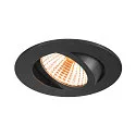 SLV ceiling recessed luminaire NEW TRIA® 68 round IP20, black dimmable
