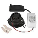 SLV LED Deckeneinbauleuchte NEW TRIA® 68, rund, 11W, 1800-3000K, CRI 90, IP20, dimmbar, 60°, schwarz
