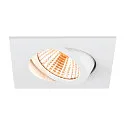 SLV LED Deckeneinbauleuchte NEW TRIA® 68, quadratisch, 11W, 1800-3000K, CRI 90, IP20, dimmbar, 38°, weiß