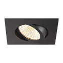 ceiling recessed luminaire NEW TRIA® 68 square IP20, black dimmable