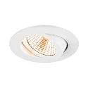 SLV LED Deckeneinbauleuchte NEW TRIA® UNIVERSAL 68, rund, 8,6W, 2500/3000/4000K, CRI 90, dimmbar, 38°, IP20, weiß