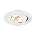 SLV LED Deckeneinbauleuchte NEW TRIA® UNIVERSAL 68, rund, 8,6W, 2500/3000/4000K, CRI 90, dimmbar, 38°, IP20, weiß