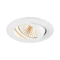 SLV LED Deckeneinbauleuchte NEW TRIA® UNIVERSAL 68, rund, 8,6W, 2500/3000/4000K, CRI 90, dimmbar, 38°, IP20, weiß