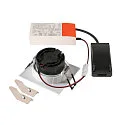 SLV LED Deckeneinbauleuchte NEW TRIA® UNIVERSAL 68, quadratisch, 8,6W, 2500/3000/4000K, CRI 90, IP20, dimmbar, 38°, weiß