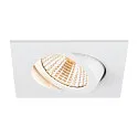 SLV LED Deckeneinbauleuchte NEW TRIA® UNIVERSAL 68, quadratisch, 8,6W, 2500/3000/4000K, CRI 90, IP20, dimmbar, 38°, weiß