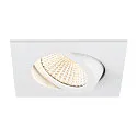 SLV ceiling recessed luminaire NEW TRIA® UNIVERSAL square IP20, white dimmable
