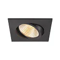 SLV Deckeneinbauring NEW TRIA® 95, quadratisch, IP20, schwarz