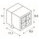 SLV Outdoor LED Aufbau-Strahler S-CUBE, IP65 IK04, 15W 2700/3000K (CCT Swich) 1000/1200lm 80°, dimmbar, neigbar, anthrazit