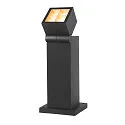 SLV Outdoor LED Sockelleuchte S-CUBE 35, IP65 IK04, 15W 2700/3000K (CCT Swich) 1000/1200lm 80°, dimmbar, neigbar, anthrazit
