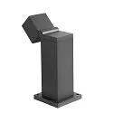 SLV Outdoor LED Sockelleuchte S-CUBE 35, IP65 IK04, 15W 2700/3000K (CCT Swich) 1000/1200lm 80°, dimmbar, neigbar, anthrazit