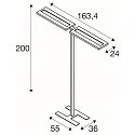 SLV floor lamp WORKLIGHT PRO IP20, white dimmable