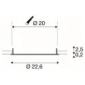 SLV cover DOWNLIGHT V 200 slightly recessed, white