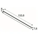 SLV LED Feuchtraum-Wannenleuchte WATERPROOF V 1500 DALI, IP66 IK08, 50W 4000K CRI 80, dimmbar, grau