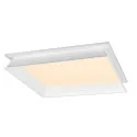SLV LED Einlege-Deckenleuchte PANEL V 600 ON-OFF, IP54 IK03, 59.5cm, 34W 3000/4000K (CCT Switch), CRI 80, schaltbar, 115° UGR<22
