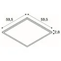LED Einlege-Deckenleuchte PANEL V 600 ON-OFF, IP54 IK03, 59.5cm, 34W 3000/4000K (CCT Switch), CRI 80, schaltbar, 85°, UGR<19