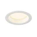 SLV LED Deckeneinbauleuchte DOWNLIGHT V 100, IP54, 6W 3000/4000K (CCT Switch) 105°, CRI 80, exkl. Einbauring, schwarz