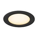 SLV LED Deckeneinbauleuchte DOWNLIGHT V 150, IP54, 9/15W (multi) 3000/4000K (CCT Switch) 105°, CRI 80, exkl. Einbauring, schwarz