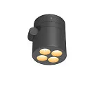 SLV Outdoor LED Aufbau-Strahler R-CUBE, IP65 IK04, 15W 2700/3000K (CCT Switch) 800lm 70°, dimmbar, dreh- und neigbar, anthrazit