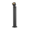 SLV Outdoor LED Stehleuchte R-CUBE 75, IP65 IK04, 15W 2700/3000K (CCT Switch) 800lm 70°, dimmbar, dreh- und neigbar, anthrazit