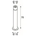 SLV Outdoor LED Stehleuchte R-CUBE 75, IP65 IK04, 15W 2700/3000K (CCT Switch) 800lm 70°, dimmbar, dreh- und neigbar, anthrazit