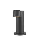SLV socket luminaire R-CUBE 35 round, CCT Switch, cardanic swivelling IP65, anthracite dimmable
