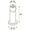 SLV socket luminaire R-CUBE 35 round, CCT Switch, cardanic swivelling IP65, anthracite dimmable
