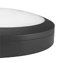 SLV LED Aufbauleuchte OUTDOOR BULKHEAD V 360, IP65 IK10, Ø 36cm, 20W 3000/4000/6500K 110°, CRI 80, schaltbar, schwarz