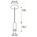 pendant luminaire LALU® MIX&MATCH built-in version IP20, black dimmable