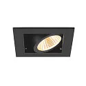 ceiling recessed luminaire KADUX SINGLE square IP20, black dimmable