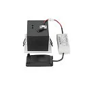 SLV ceiling recessed luminaire KADUX SINGLE square IP20, black, white dimmable