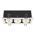 SLV ceiling recessed luminaire KADUX TRIPLE square IP20, black, white dimmable