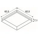 SLV Zubehör für PANEL 625 P / 625 V - Einbau-Montagerahmen, versenkt, weiß