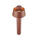 SLV outdoor floor lamp PHOTONI 75 impact resistant, conical E27 IP65, rust dimmable