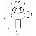 Outdoor Stehleuchte PHOTONI POLE 45, IP65 IK08, 45cm, konisch, E27, Aluminium, seeluft-beständig