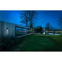 SLV outdoor wall luminaire PHOTONI half round, conical E27 IP65, rust dimmable
