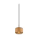 SLV Pendelleuchte PANTILO ROPE 19, Ø 18.5cm, Pendel 250cm, offenes Kabel, E27, gold
