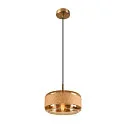 SLV Pendelleuchte PANTILO ROPE 27, Ø 27cm, Pendel 250cm, mit Baldachin, E27, gold