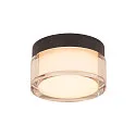 SLV LED Wand-/Deckenaufbauleuchte CYFT Badleuchte, 6,5W, 2700/3000/4000K, IP44, dimmbar, schwarz